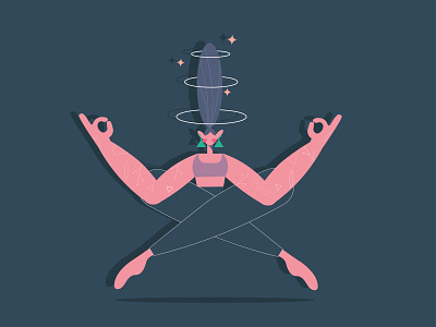 Meditation 🧘‍♀️ character character design color design girl illustration meditation new vector yoga yoga app