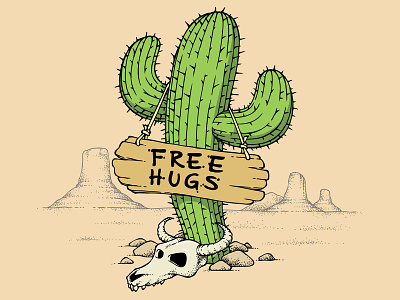 Free Hugs adobe illustrator illustration ink drawing t shirt illustration vector