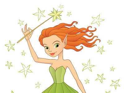 Forest Fairy adobe illustrator cartoon character fairy illustration magic wand vector