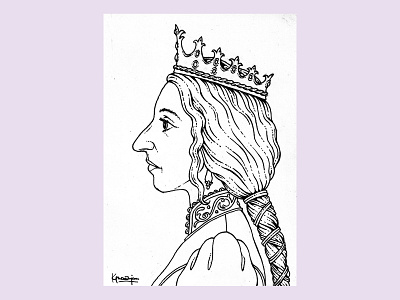 My Queen drawing illustration ink drawing queen