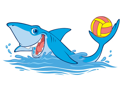 Tasmajdan Sharks adobe illustrator cartoon character illustration mascot character shark vector water polo