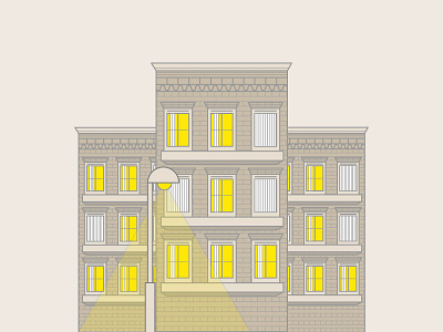 Building building clear design icon illustration logo square stone street vector window yellow