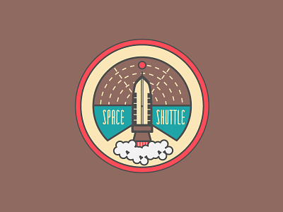 Space Shuttle badge badge logo colors design graphic design illustration logo logo design retro space vector vintage