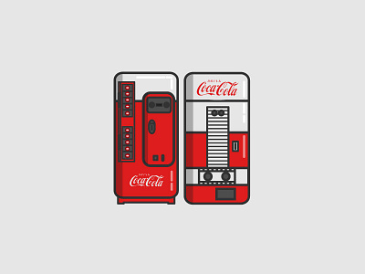 Cola Fridge cola cool design drink flat food icon illustration logo red vector web