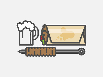 Traditional Foods design flat food graphic icon illustration meat popular traditional turkish vector web