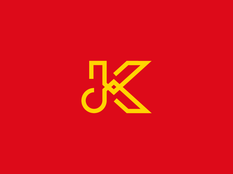 k vector logo letter Dribbble  logo Sanli JK Kemal  by