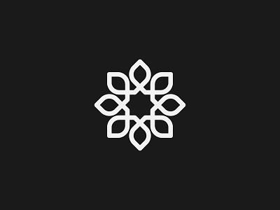 Flower black branding clean design flower geometry leaf logo luxury ornament star vector