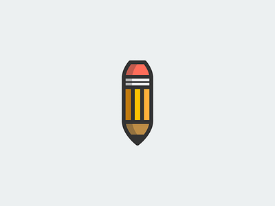 illustration branding design flat graphic icon identity illustration logo pencil simple vector yellow