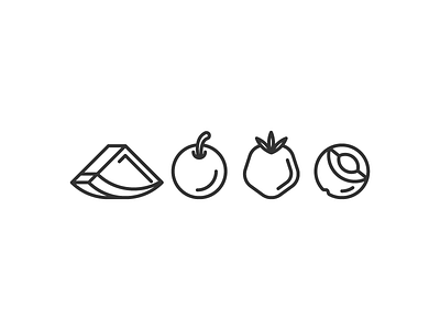 fruit icons clean design flat fruit graphic icon illustration info minimal simple vector web