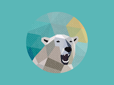 polar bear badge blue clothing design flat graphic icon illustration logo polar bear polygon vintage