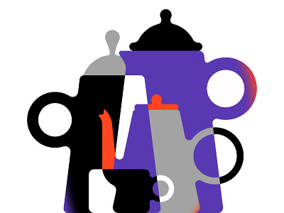 Pots abtract geometric graphics pot teapot