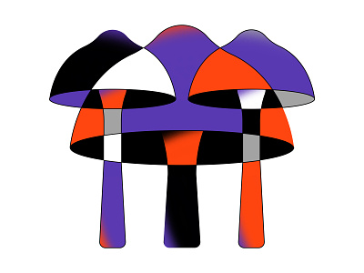 Mushrooms abstract fungal fungus geometric mushrooms plant