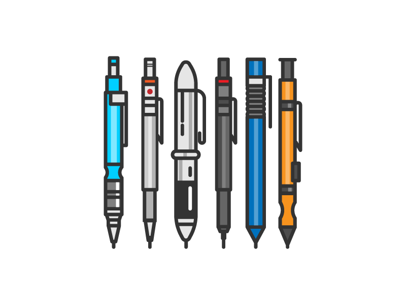 pencils by Kemal Sanli on Dribbble