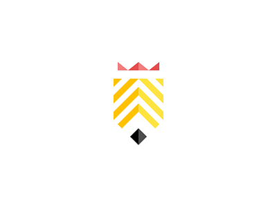 Royal Design branding creative crown design graphic icon logo mark pencil royal simple yellow