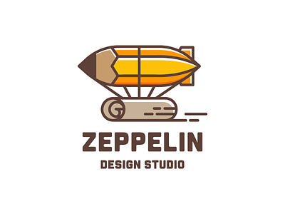 Zeppelin Design design flight graphic identity illustration logo mark paper pencil studio type zeppelin