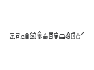 Coffee Icons coffee cup design exploring flat graphic icon illustration line minimal style