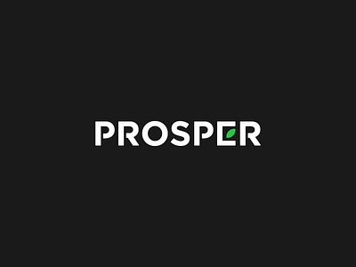 Prosper Drinks black brand branding company design graphic identity leaf logo mark tea white