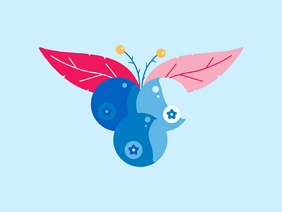 Berries berry blue design fruit graphic illustration leaf package pink plant
