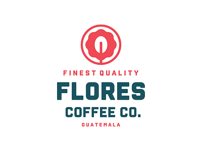 Flores Coffee branding coffee company design flower graphic label logo mark package