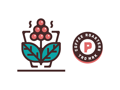 Coffee Branding badge bean branding coffee design icon identity illustration lago leaf mark