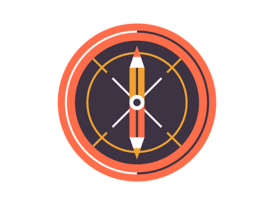 Exploring Badge badge compass design exploring logo pencil