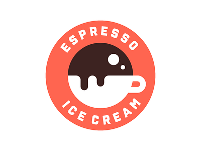 Espresso Ice Cream badge branding cafe design espresso ice cream identity logo