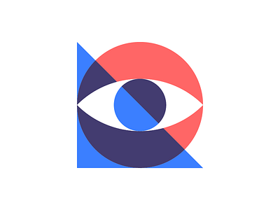 Personal Mark. blue design eye identity intersection logo mark personal red triangle