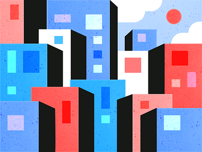 City buildings city cityscape color illustration