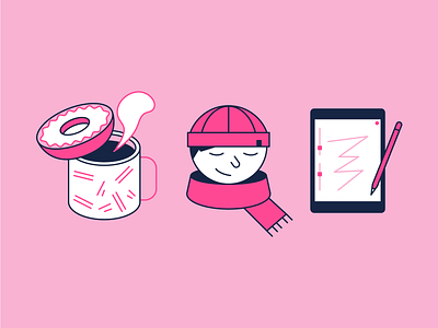 Mood coffee designer designer logo donut freelancer illustrator mood procreate winter