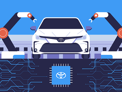 Toyota Corolla car city corolla illustraion illustration manufacturer motion graphics new technology toyota trend