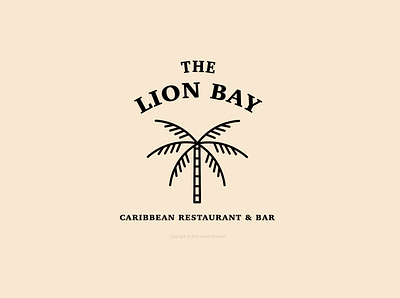The Lion Bay Logo branding caribbean creative design digital graphic design illustration logo palm tree tropical