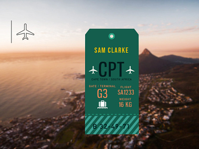 Cape Town | Luggage Tag capetown creative design digital graphicdesign icon luggage tags scene tags travel vector