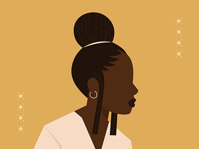 ANÜ Illustration afro anü beauty branding caribbean characterdesign creative design digital graphic design hair hairstyle illustration vector woman
