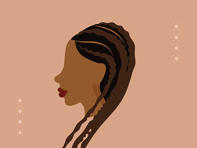 ANÜ Illustration african afro braids branding caribbean characterdesign creative design digital hair illustration silhouette vector woman