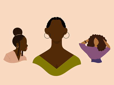 ANÜ Illustrations african afro anu branding caribbean characterdesign creative design digital hair illustration vector women