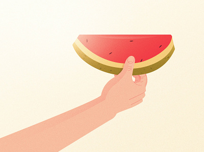 Watermelon creative design digital fruit hand heatwave illustration scene seed summer summertime texture watermelon