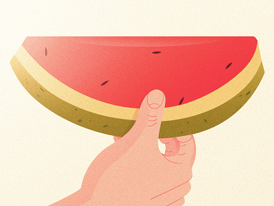 Watermelon | Closeup creative design digital fruit hand heatwave illustration scene seed summer vector watermelon