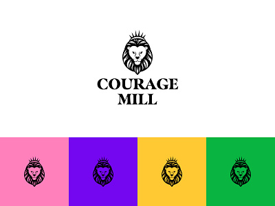 Courage Mill | Logo branding cider colour palette creative design digital graphic design illustration lion logo vector