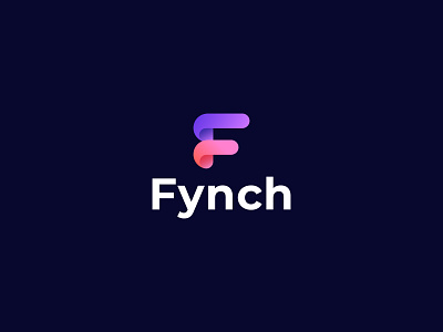 Fynch | Secondary Logo branding creative design digital gradient graphic design logo marketing social media vector