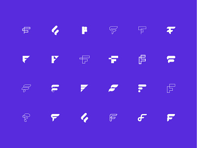 Logo Variations branding creative design digital graphic design letter f logo marketing social media typography vector