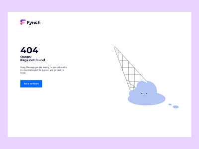 Fynch 404 page 404 branding creative design digital error page graphic design illustration logo marketing social media marketing ui vector web