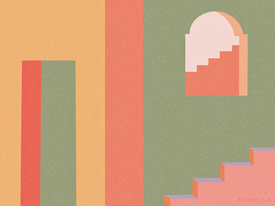 Fort 3d architecture creative digital geometry illustration minimal scene shape simplistic surreal texture vector