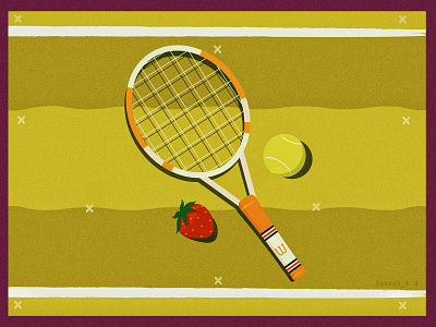 Wimbledon design digital illustration sport summer tennis vector wimbledon