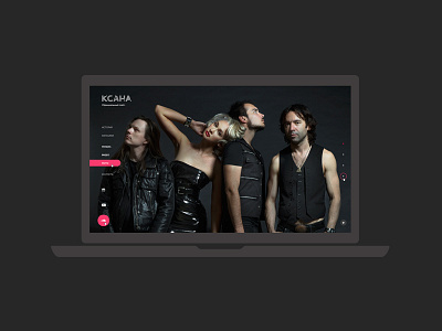 Website development for singer Ksana. Photo album (black photo) black minimal modern music photo album singer ui webdesign