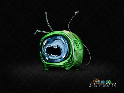 I don`t watch TV / 3 character design illustration mascot tv zombie