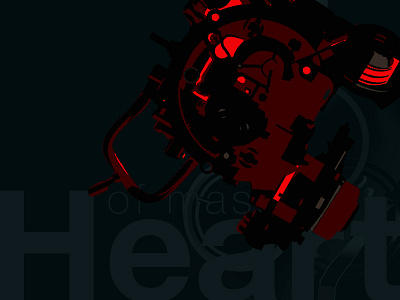 Heart of mashine 1 ai illustration mashine old school style heart vector