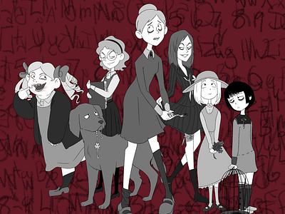 Rule of Rose atlus black and white cartoon characters fan art horror illustration illustrator playstation red ruleofrose scary sony videogame