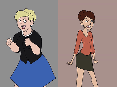 Pam & Cheryl/Carol/Crystal archer cartoons character cheryl tunt doodles fan art fanart fxx illustration pam poovey women