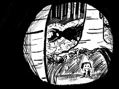 Inktober Day 2 - Mindless beast doodle fantasy horror illustration ink inktober inktober2019 monster sketch spooky