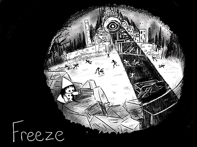 Inktober Day 4 - Freeze